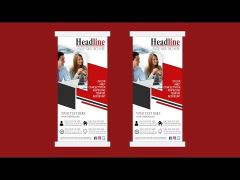 Creative Roll Up Banner Design - Photoshop Tutorial