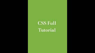 CSS Full Tutorial – Learn CSS for Beginners (Complete Web Design Guide)