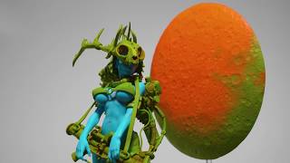 #houseofgog #statuecollectors MOONSTONE - Demon hunter of Derelict Planet - premium art statue