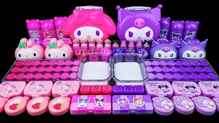 🎀 MY MELODY vs KUROMI SLIME 🌸 30 Minutes Satisfying Slime Mixing, with Glitter | Tana Slime ASMR