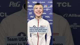 Team USA figure skaters react to Taylor Swift's promo video for the 'Blade Angels'