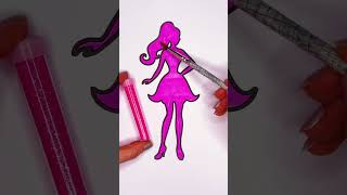 ✨ Sparkle Like Barbie! 💖 Fun Glitter Art for Kids 🎨 #BarbieMagic #DIYFun #SparkleArt
