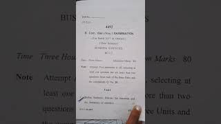 QUESTION PAPER OF BUSINESS STATISTICS || B com 3rd sem 👇👇follow for more study related videos 😇