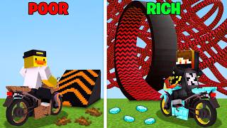 Dirt vs Diamond BIKE RACE Challenge in Minecraft !!!
