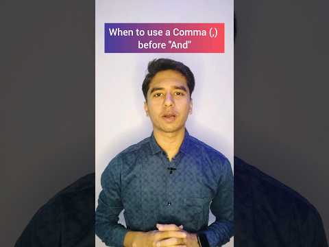 When to use a Comma before And  #grammar #grammarbasics