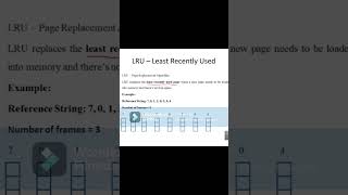 PAGE REPLACEMENT - Operating System #virtual #virtual memory #operatingsystem #paging #lru