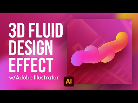How to Create a 3D FLUID DESIGN EFFECT | Adobe Illustrator Tutorial