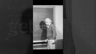 A rare video of Albert Einstein deriving E = mc^2 !!!