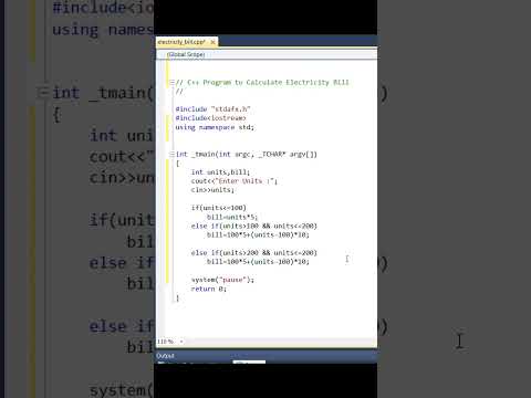 Electricity Bill in C++|C++ Tutorial #coding#programminglanguage#python#cppcode#cppprogram#education