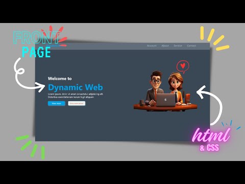 Beginners entry level web page using HTML & CSS || Dynamic Web.