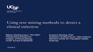 TextXD2018 - Gianfrancesco - Using text mining methods to detect a clinical infection