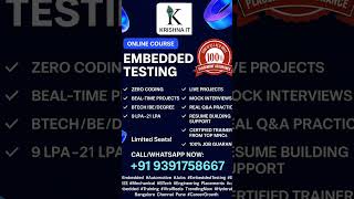 Automotive Embedded Testing Course – Training & Placements