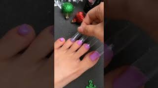 Toe nail extension tuitorial available polygel kit #nailextension #naildesign #toenailextension