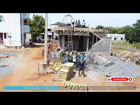 𝗢𝗻𝗲 𝗪𝗮𝘆 𝗦𝗹𝗮𝗯 Reinforced Steel Structure & Concrete @ParisBuilderss  Site @Thuvarankurichi