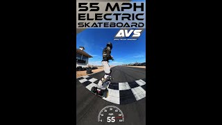 55 MPH Fast Electric Skateboard - DIY ESK8 - Apple Valley Speedway - ESKATE PEV