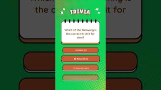 Physics SI Units Question #brainteasers #igcseprep #quiz
