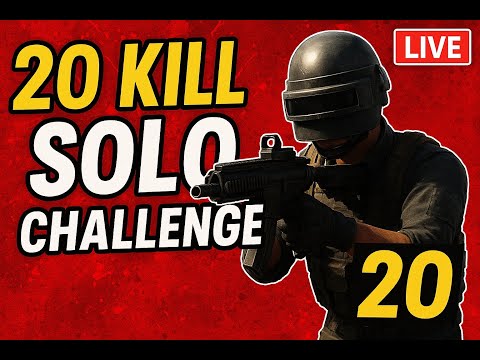 20 Kill Solo Challenge 🔥 | BGMI Live Gameplay #LiveStream #bgmi