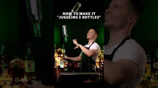 How to Juggling 3 bottles!🤹‍♀️ #flairbartending #bartender #mixologist