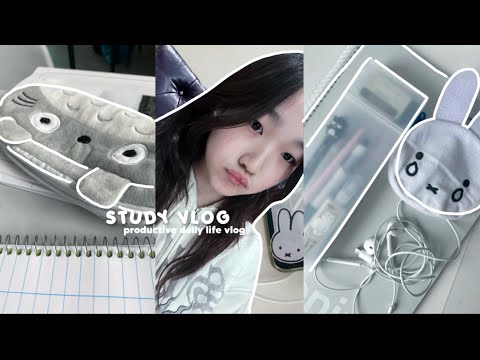 [STUDY VLOG] productive days in life | studying hard-core, cafe vlogs, korean student