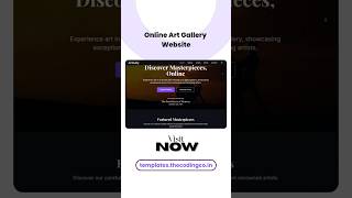 Online Art Gallery Website | #modernwebdesign #premium #coding #reactjs #website