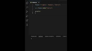 Python Index Method | Learning | Python | 2024 | Coding | Programming #learning #python#coding#code