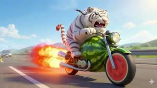 Fat Panda's Watermelon Heist & White Tiger's Epic Fail! (Funny AI Animation)