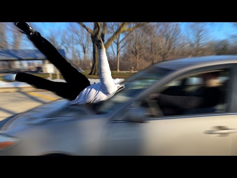 Guy gets hit by a car! 😱 (GRAPHIC)