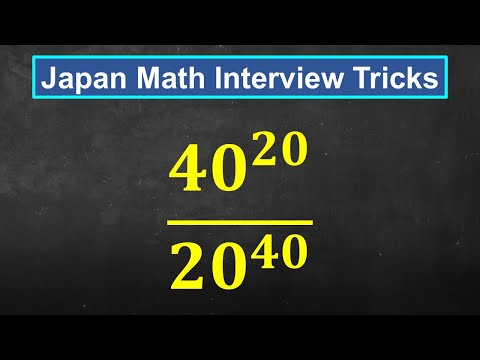 Japan Math Interview Tricks