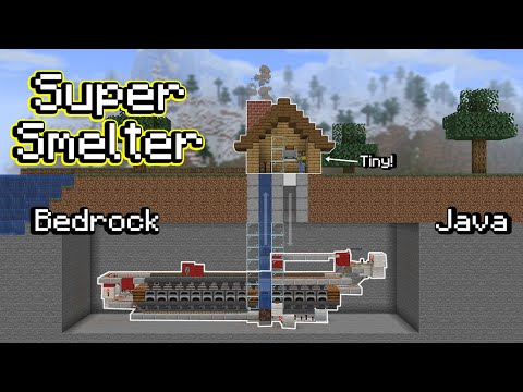 Minecraft Hidden Super Smelter Tutorial! | Java & Bedrock
