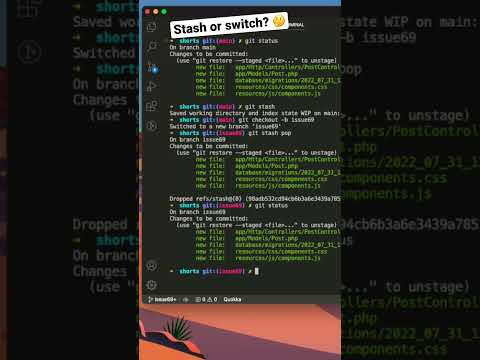 Move file changes to new branch #git #programming #webdev