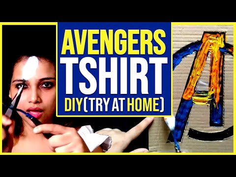 T-shirt painting with acrylic colors(Try at home) (हिंदी में)