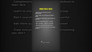 Unique Social Rules