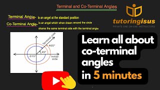 Simply Learn Terminal and Co-terminal angles in 5 minutes or even less.