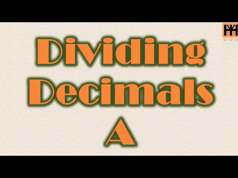 Grade 5 Dividing Decimals A