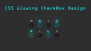 Pure CSS Glowing CheckBox Design Using only HTML and CSS | Custom Checkbox with Fontawesome Icons