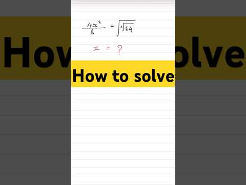 HOW TO SOLVE || MATHS