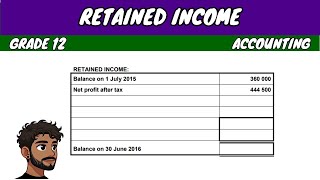 Retained Income note (Grade 12 Accounting)