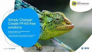 Simply change! Create PFAS free solutions