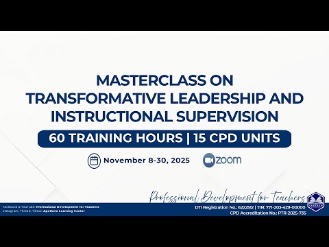 [Part 1] Masterclass on Transformative Leadership and Instructional Supervision