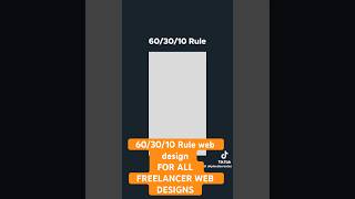 Web design tips: 60/30/10 RULE for freelancers out there. #youtubeshorts #webdevelopmenttips #tips