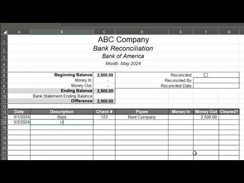 Excel Bank Reconciliation Template Tutorial | Step-by-Step Guide | #bankreconciliation