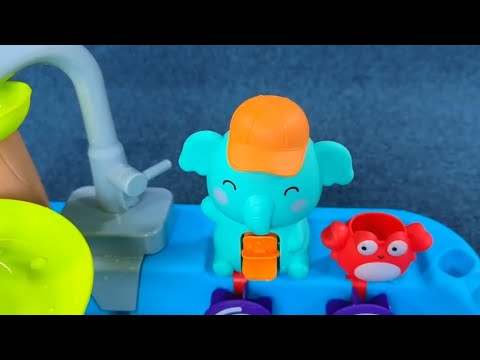 7 minutes satisfying unboxing little elephant and choki looking shower 🚿 enjoy the video