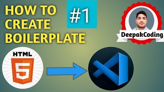 HTML in   Boilerplate code generate and heading tag h1 , h2  #video  #html5 #code @FrontendwithDeepak