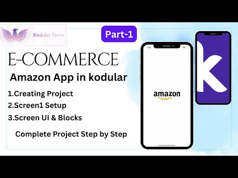 E-Commerce App Like Amazon With Kodular | Part 1 | Screen1 UI & Blocks Setup