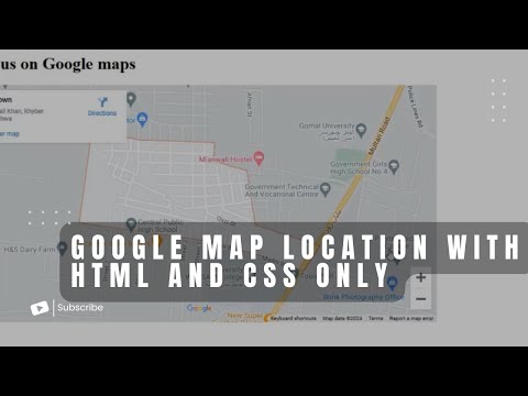 How to add Google Map Live location using HTML and CSS only.