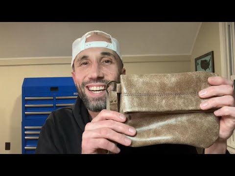 Making a Simple Leather Clutch. Leather Handbag Making Tutorial.