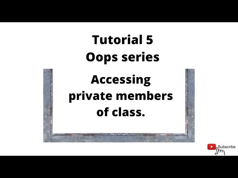 Accessing the private members of class || #programming  #programmingproject  #oops