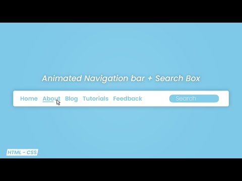 Design Awesome Navbar with Search box using HTML and CSS - Tutorial