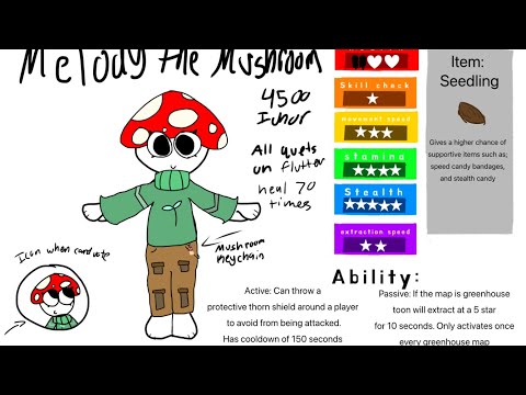 🍄My dandy’s world oc!🌱 [Melody the Mushroom]