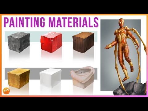 How to Paint Material Textures | Render Metals, Wood and More for Digital Art
